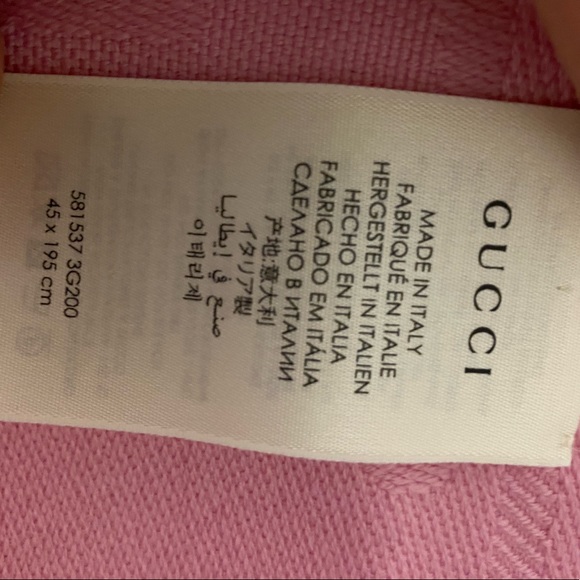 Gucci Pink Wool Scarf - Picture 4 of 7